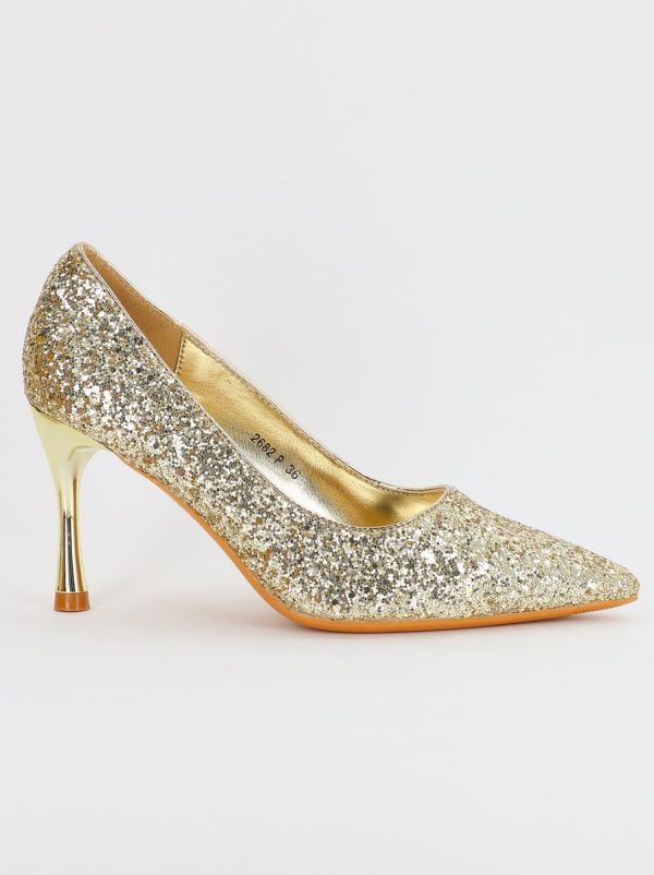 pantofi dama stiletto cu sclipici auriu bs2682pt2307138 1