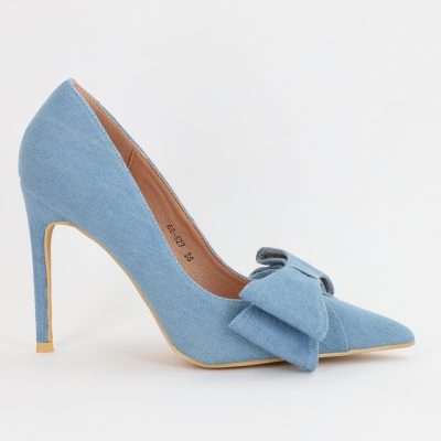 Pantofi Dama stiletto denim cu fundita albastra (BS27S2307050)
