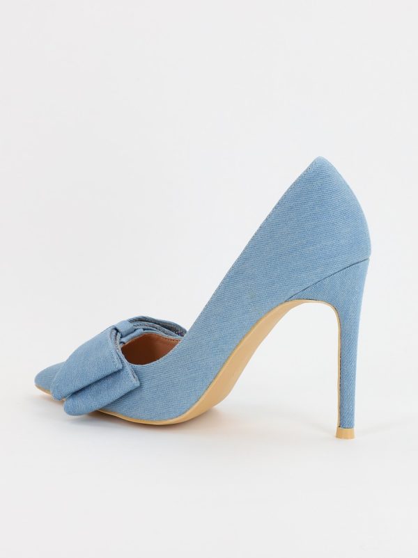 Pantofi Dama stiletto denim cu fundita albastra (BS27S2307050) 7