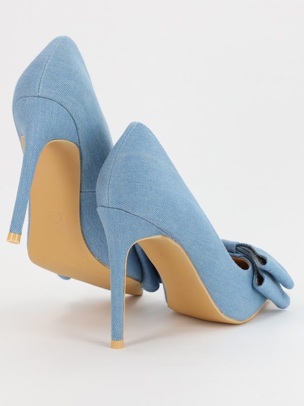 Pantofi Dama stiletto denim cu fundita albastra (BS27S2307050) 8