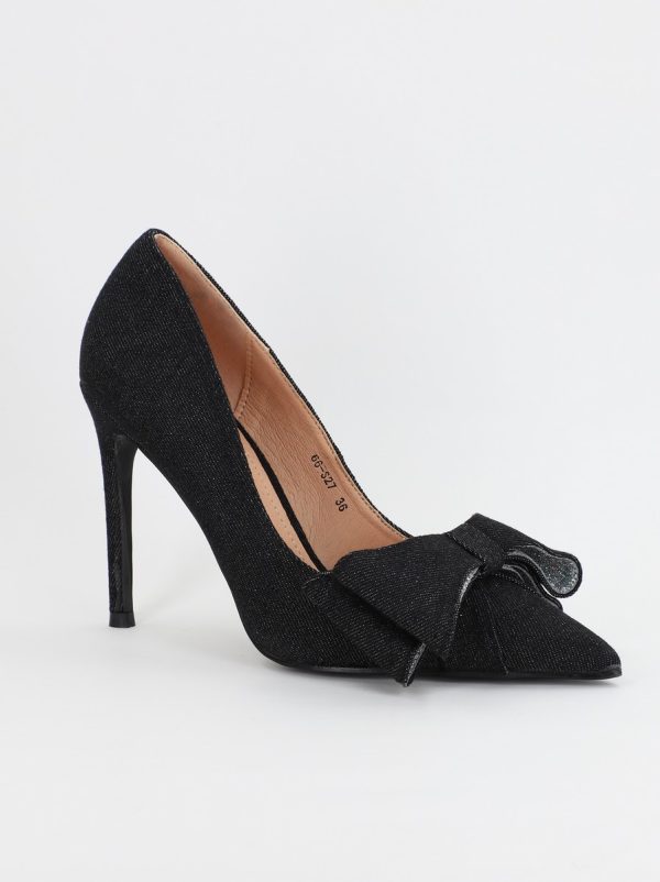 Pantofi Dama stiletto denim cu fundita neagra (BS27S2307049) 8