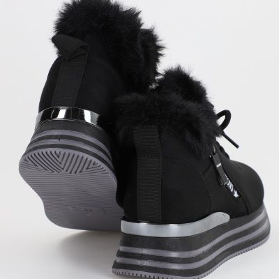 Pantofi sport dama inalti cu blanita negru (BS2199Q2307165)