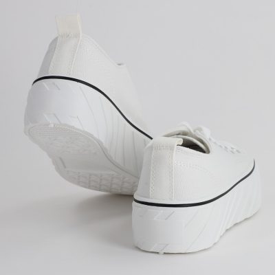 Pantofi sport dama tenisi talpa groasa alb (BS46EV2307156)