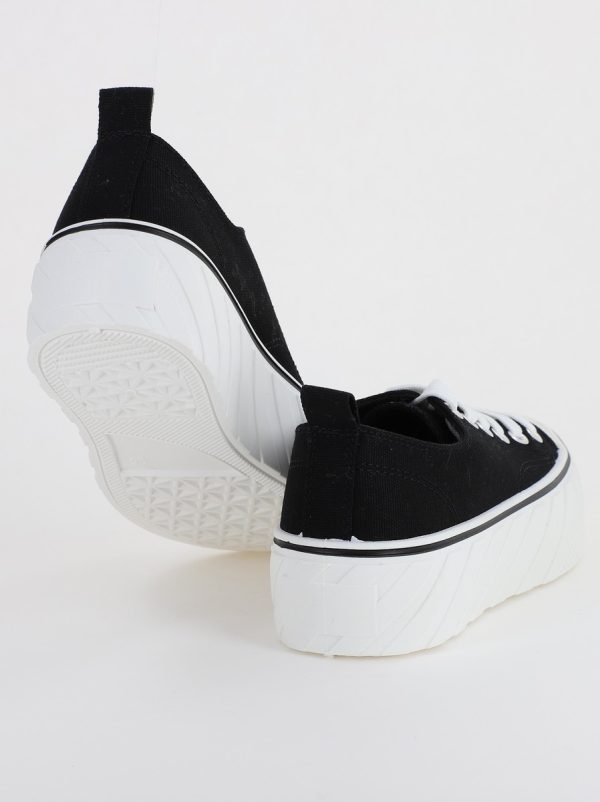 Pantofi sport dama tenisi talpa groasa negru (BS46EV2307158) 5