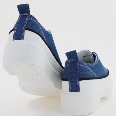 Pantofi Sport Dama tip teniși cu șiret albastru BS116BO2307063
