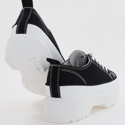 Pantofi Sport Dama tip teniși cu șiret negru BS116BO2307054