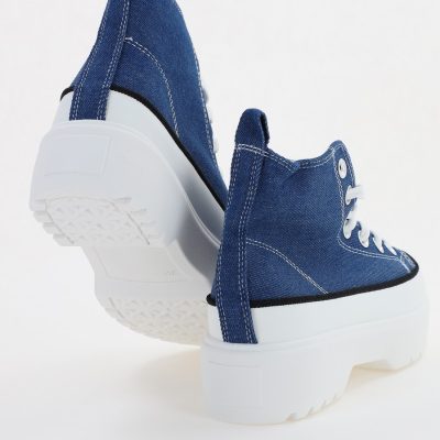 Pantofi Sport Dama Tip Teniși înalt cu șiret Albastru BS115BO2307067