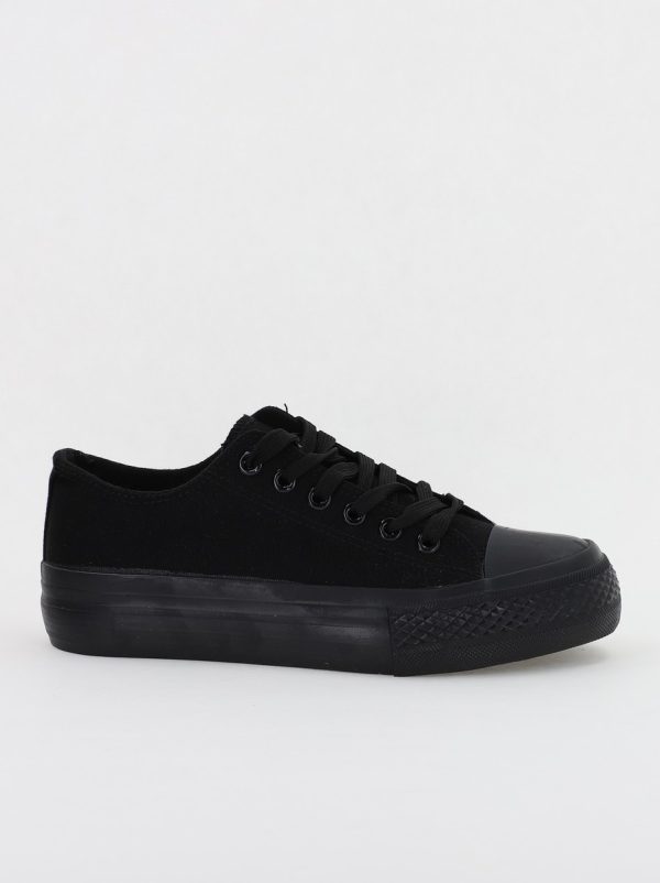 Pantofi sport pentru femei model teniși culoare negru total BS307A2307149 6