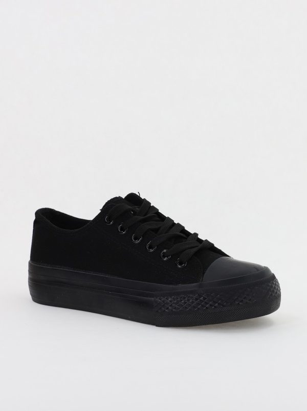 Pantofi Sport Dama - Pantofi sport pentru femei model teniși culoare negru total BS307A2307149
