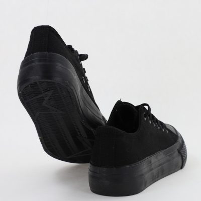 Pantofi sport pentru femei model teniși culoare negru total BS307A2307149