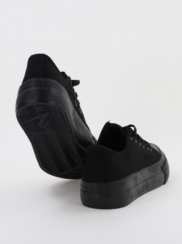 Pantofi sport pentru femei model teniși culoare negru total BS307A2307149 5