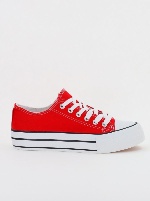 Pantofi sport pentru femei model teniși culoare rosie BS307A2307148 5