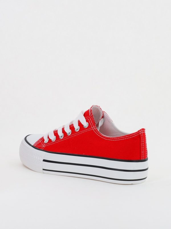 Pantofi sport pentru femei model teniși culoare rosie BS307A2307148 6