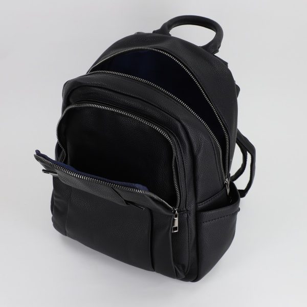Rucsac dama piele ecologica cu buzunare laterale Negru MariaC BS434MC2307251 8