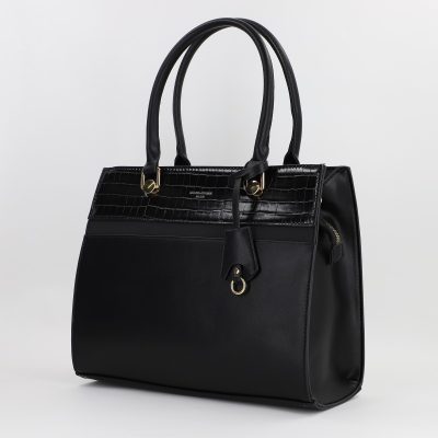 Geanta Neagra - Geanta casual femei din piele ecologica Neagra David Jones (BS6728CM2309384)