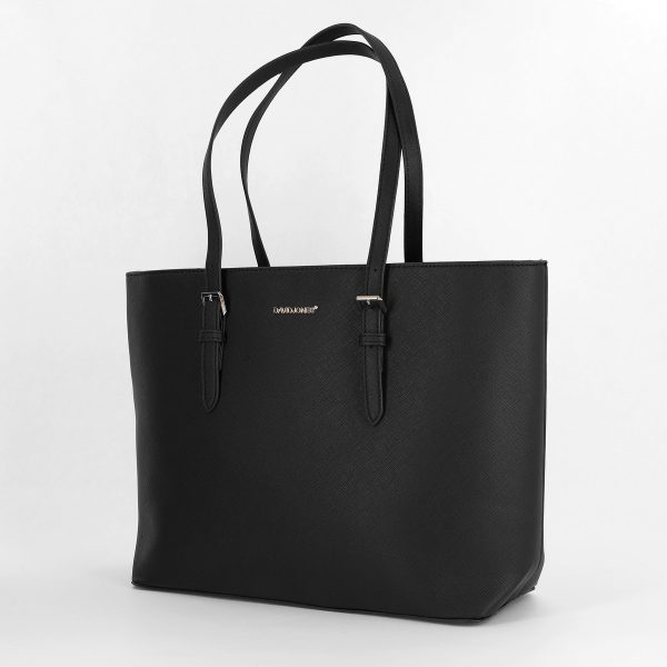 Geanta office dama din piele ecologica Neagra un compartiment David Jones BS6738CM2309389 5