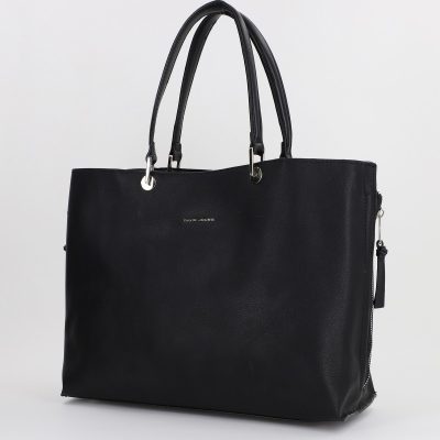 Geanta Casual Dama - Poseta dama office de mana din piele ecologica Negru David Jones BS6540DJ2309009