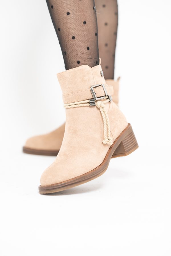 Botine damă din piele ecologică întoarsă Maro Capuccino (BS2612BO2310079) 141