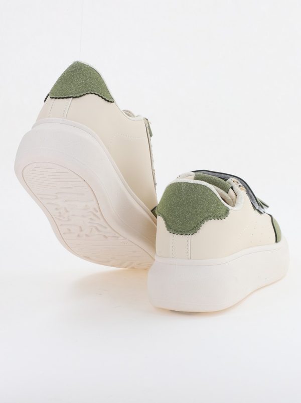 Pantofi sport dama din piele ecologică verde (BS257EV2310161) 7
