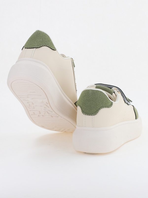 Pantofi sport dama din piele ecologică verde (BS257EV2310161) 140