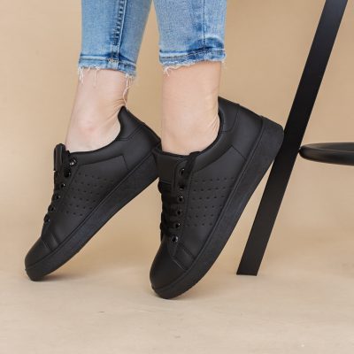 Pantofi damă sport casual piele ecologică Negru (BS311EV2401653)