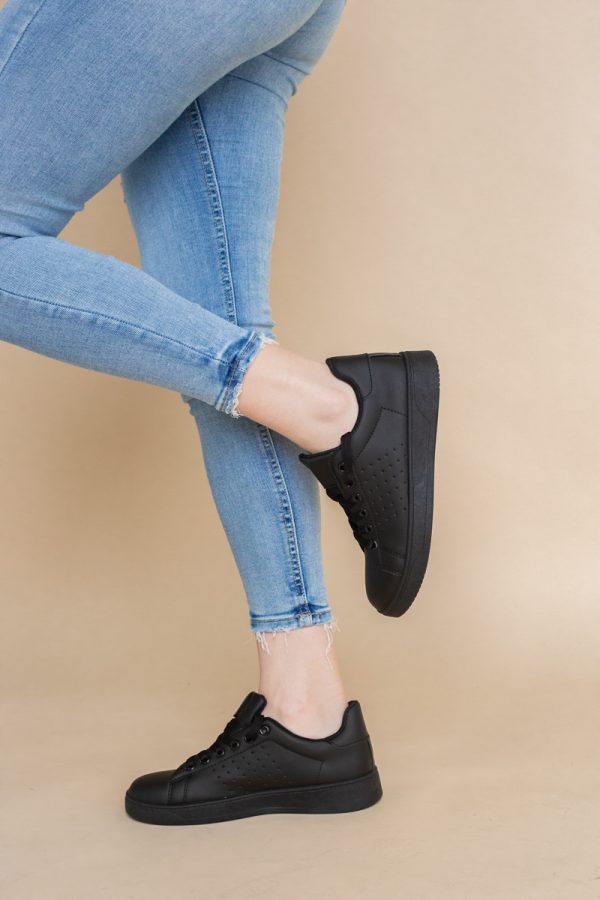 Pantofi damă sport casual piele ecologică Negru (BS311EV2401653) 9