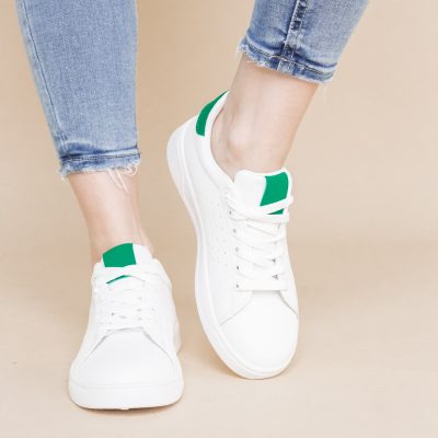 Pantofi damă sport casual piele ecologică Alb (BS311EV2401654)
