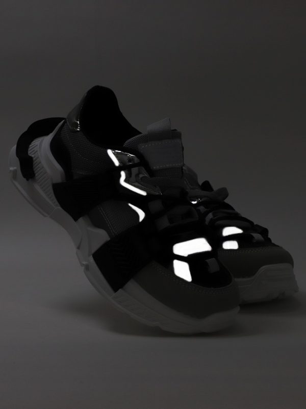 Pantofi sport damă cu elemente design reflectorizante Gri (BS302EV2401621) 9