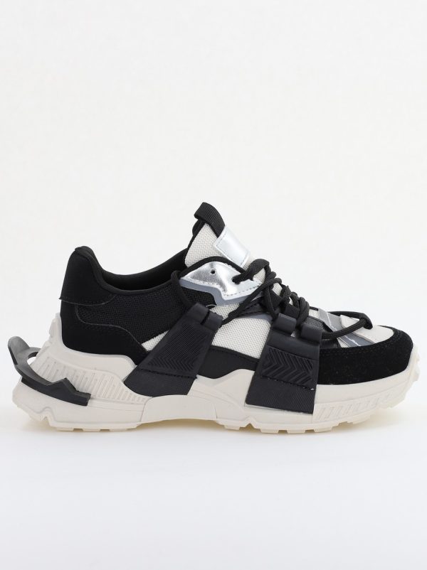 Pantofi sport damă cu elemente design reflectorizante Negru (BS302EV2401625) 6