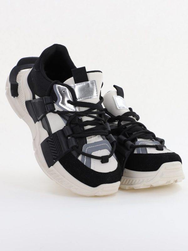 Pantofi sport damă cu elemente design reflectorizante Negru (BS302EV2401625) 5