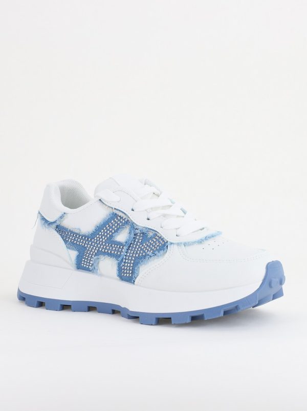 Pantofi sport damă piele ecologică și material textil Albastru (BS308EV2401639) 8