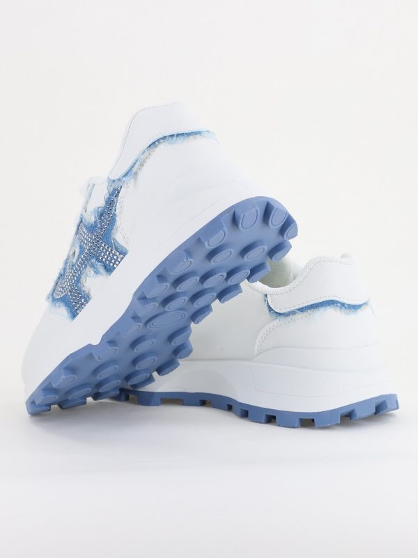 Pantofi sport damă piele ecologică și material textil Albastru (BS308EV2401639) 4