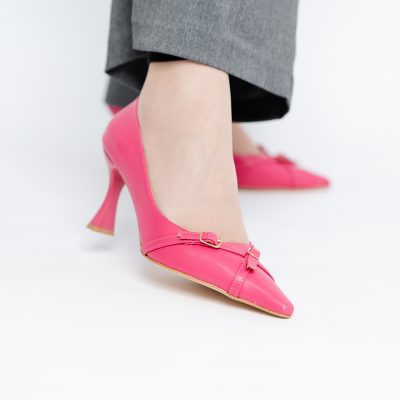 Pantofi Damă Stiletto Fuchsia Mat din Piele Ecologică BS0200AY2411179