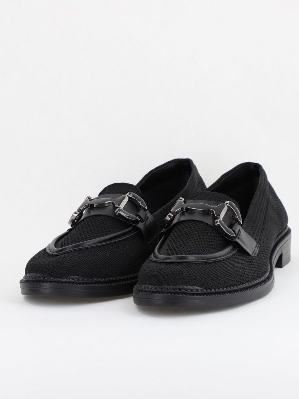 Pantofi eleganti din material sintetic pentru femei culoare neagra BS803AY2404205 2