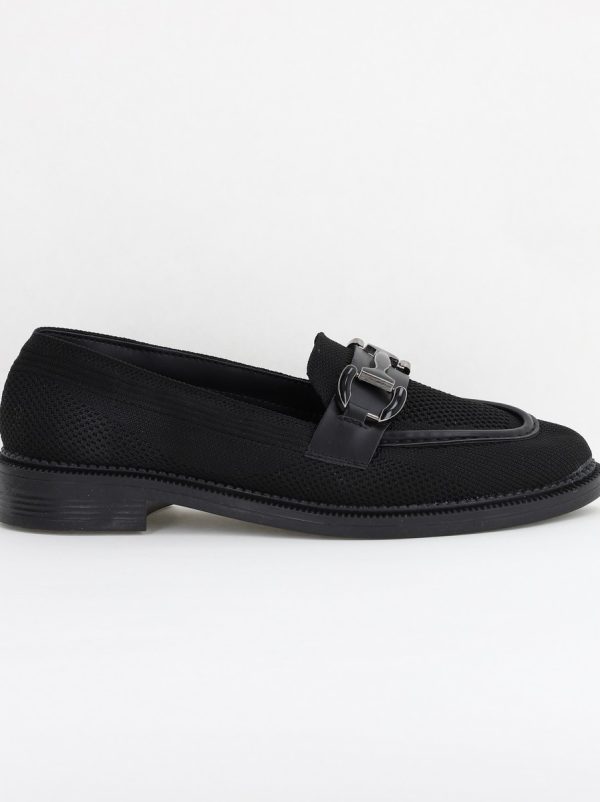 Pantofi eleganti din material sintetic pentru femei culoare neagra BS803AY2404205 3