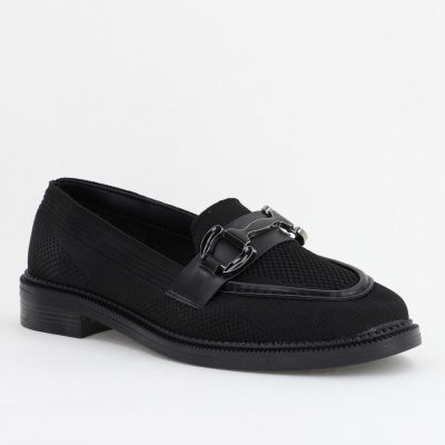 Pantofi eleganți din material sintetic pentru femei, culoare neagră BS803AY2404205