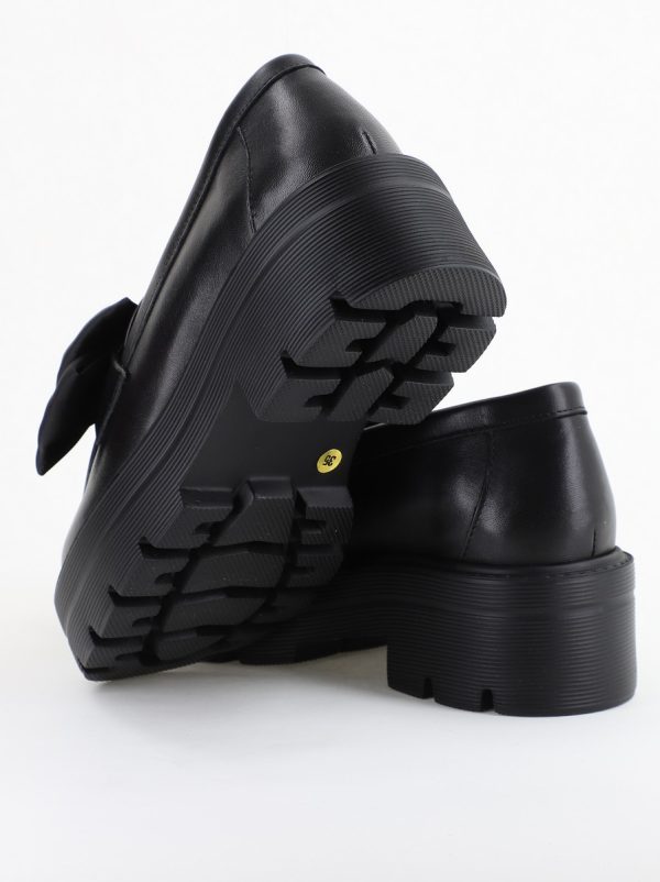 Pantofi Casual Damă din Piele Naturală Box Negru - Leofex BS080LE2404010 8
