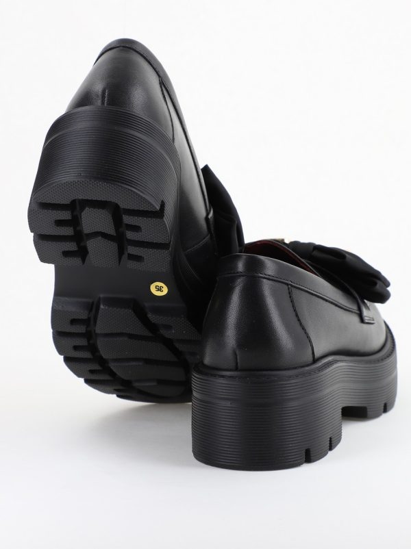 Pantofi Casual Damă din Piele Naturală Box Negru - Leofex BS080LE2404010 10