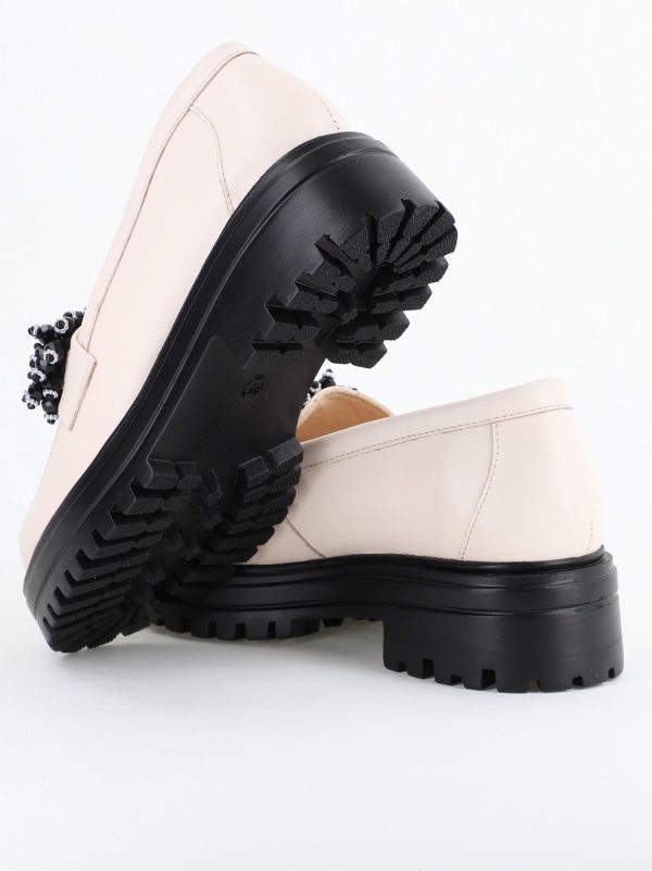 Pantofi casual damă din piele naturală, Leofex Crem Box BS035LE2404006 12