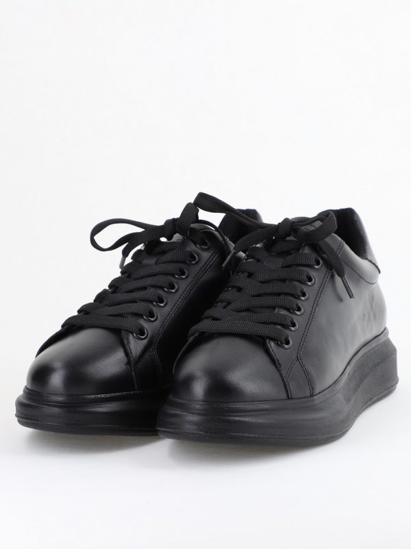 Sneakers damă din piele naturală, Negru Box Leofex BS074LE24040011 10