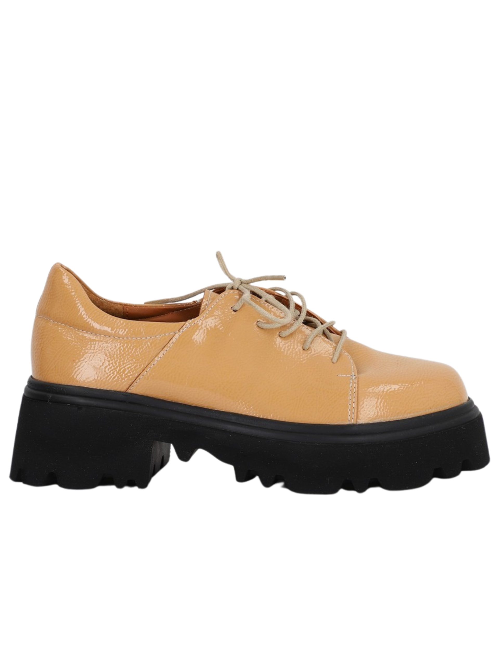 Pantofi Sport Dama Piele Ecologică Bej cu Șiret cristale Talpa Groasa - BS2736SP2305591 33