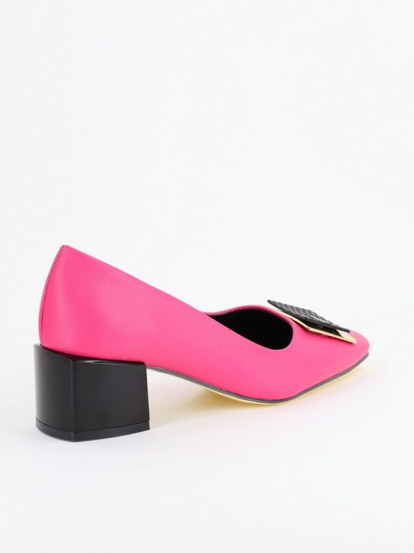 Pantofi cu Toc Eleganti cu Pietricele din Piele Ecologică culoare Fuchsia- BS131AY2405266 9