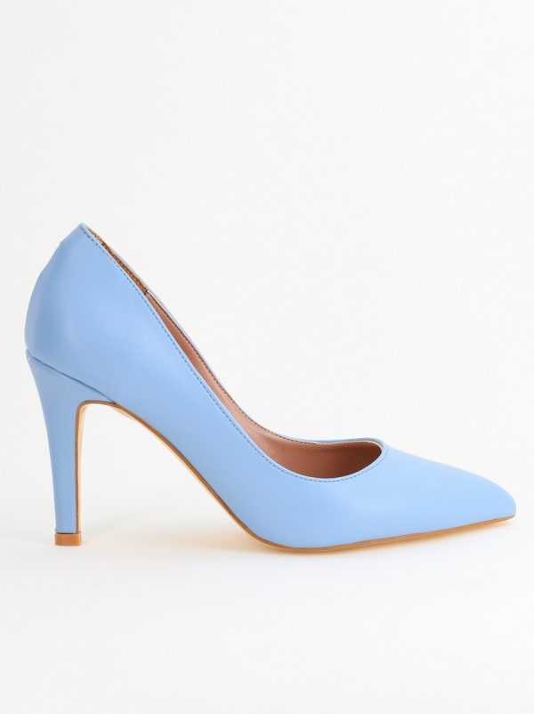 Pantofi Dama cu Toc Subtire Stiletto Piele Ecologică albastru (BS799AY2405420) 176