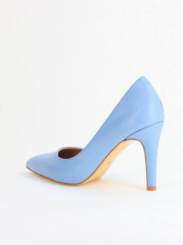 Pantofi Dama cu Toc Subtire Stiletto Piele Ecologică albastru (BS799AY2405420) 179