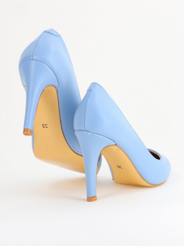 Pantofi Dama cu Toc Subtire Stiletto Piele Ecologică albastru (BS799AY2405420) 174