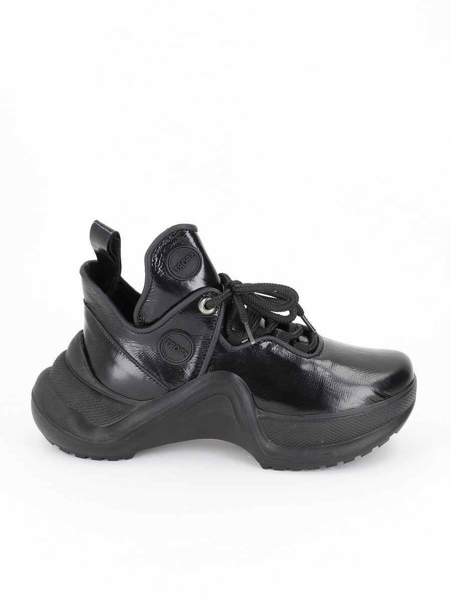 Pantofi Sport Dama Piele Ecologică Bej cu Șiret cristale Talpa Groasa - BS2736SP2305591 15