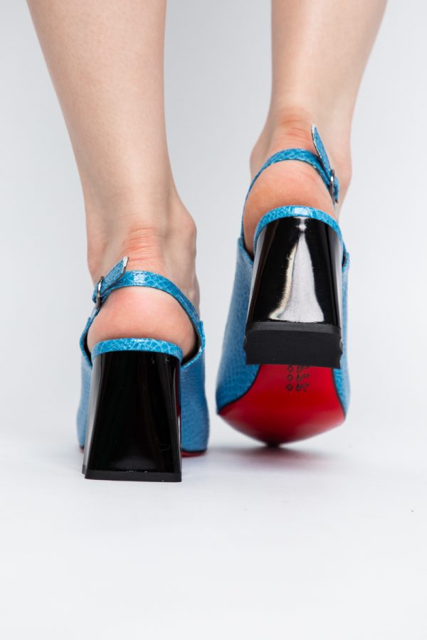 Pantofi damă cu Toc Eleganti Decupați din Piele Ecologica culoare Albastru - BS20021AY2405583 177