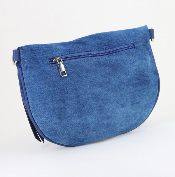 Borsetă damă crossbody albastru închis material denim 172