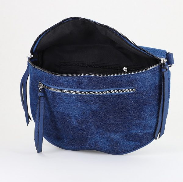 Borsetă damă crossbody albastru închis material denim 135