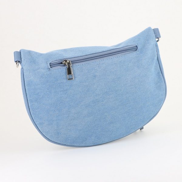 Borsetă damă crossbody albastru deschis material denim 172